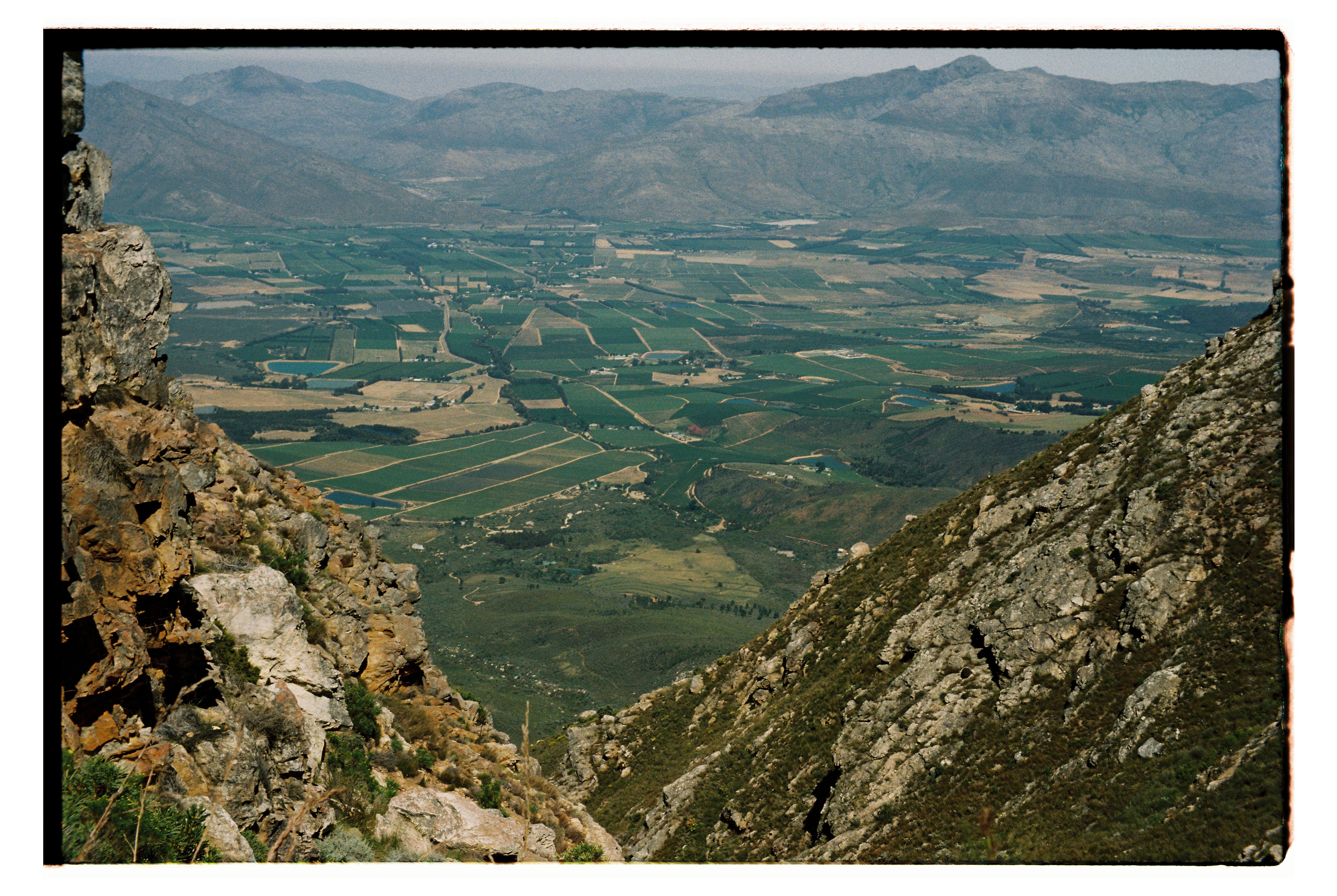View from a mountain down the valley.