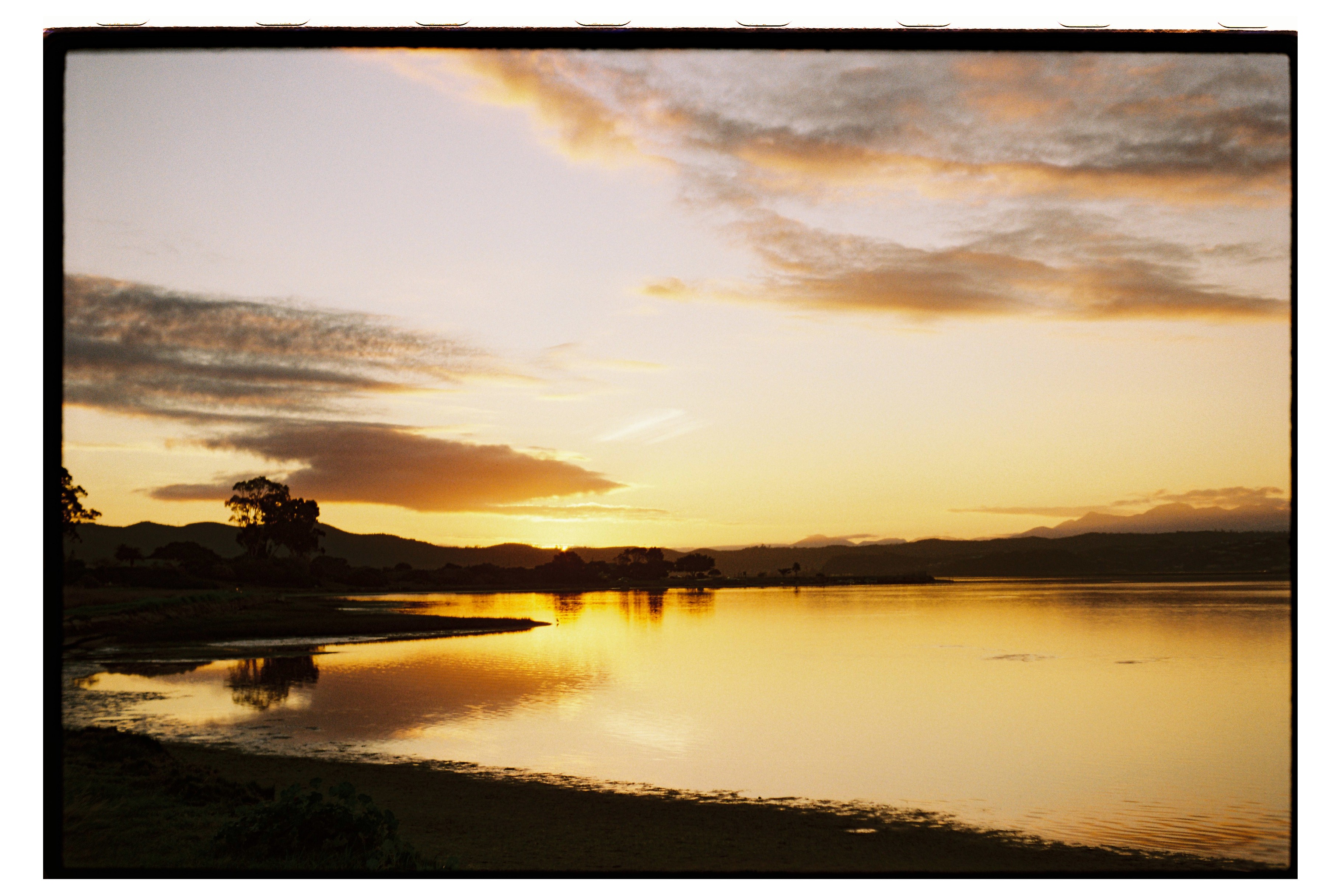Sunset view of Knysna lagoon.