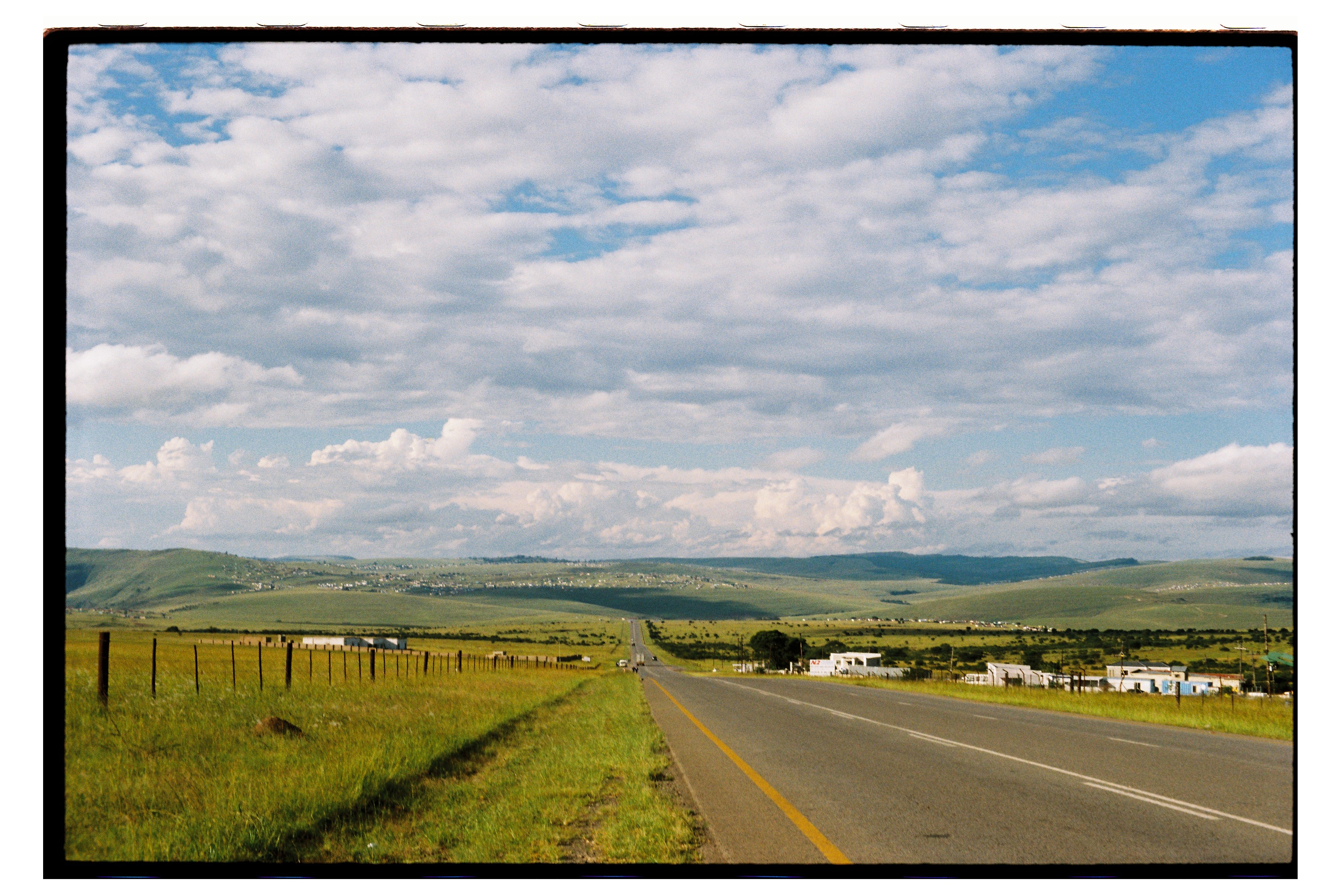 View of a highway through rural Eastern Cape, South Africa